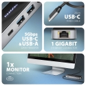 Axagon HMC-6GLN kannettavien tietokoneiden telakka ja porttitoistin Langallinen USB 3.2 Gen 1 (3.1 G Axagon HMC-6GLN kannettavien tietokoneiden telakka ja porttitoistin Langallinen USB 3.2 Gen 1 (3.1 G