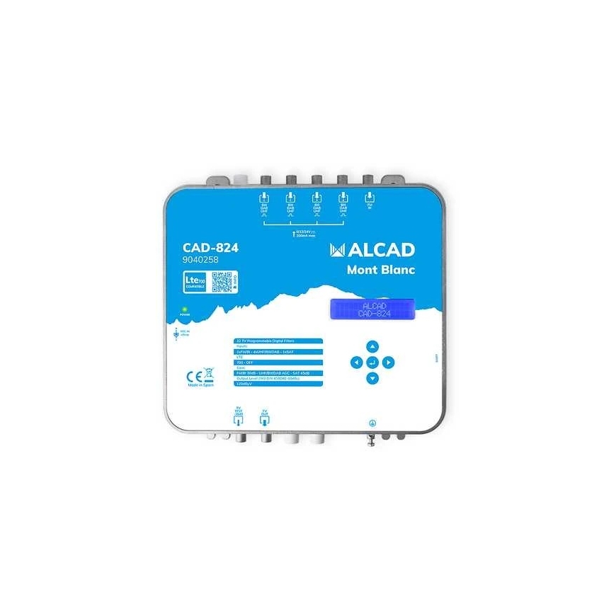 ALCAD CAD-824 4xUHF/BIII programuojamas stiprintuvas