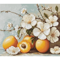 luca S Ristinytė "Abrikosų žiedai" 25.5 x 22 cm SB7062