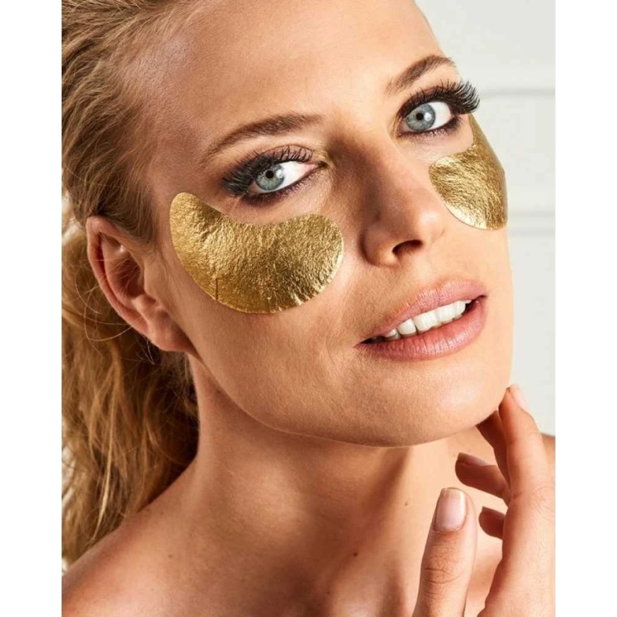 Iroha Nature Gold Anti-age acu maska, folijas, ar 24K zeltu un kolagēnu, 2 gab. – 3