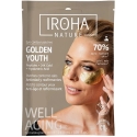 Iroha Nature Gold Anti-age silmänaamio, foliota, 24K kullalla ja kollageenilla, 2 kpl. Iroha Nature Gold Anti-age silmänaamio, foliota, 24K kullalla ja kollageenilla, 2 kpl.
