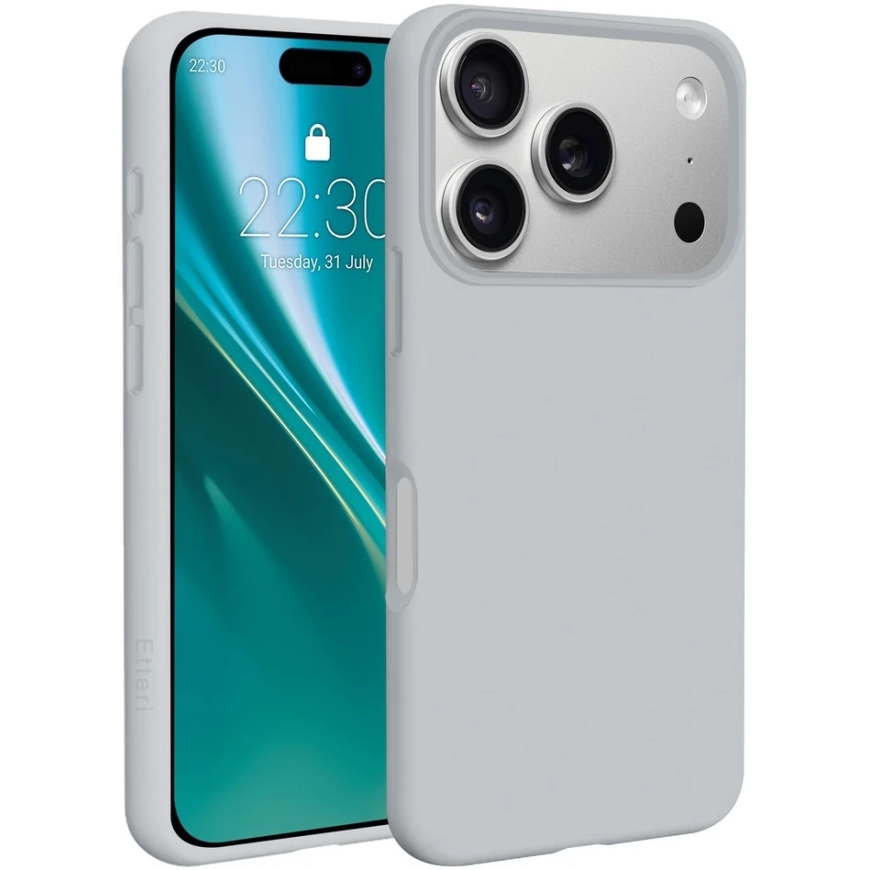 Силиконовый магнитный чехол для iPhone 17 Pro / 18 Pro, серебристый – 2