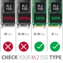 Axagon RSS-M2SD SATA - M.2 SATA SSD, internal 2.5" ALU box, silver