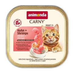 ANIMONDA Carny Adult Vištiena ir krevetės - drėgnas kačių maistas - 85g
