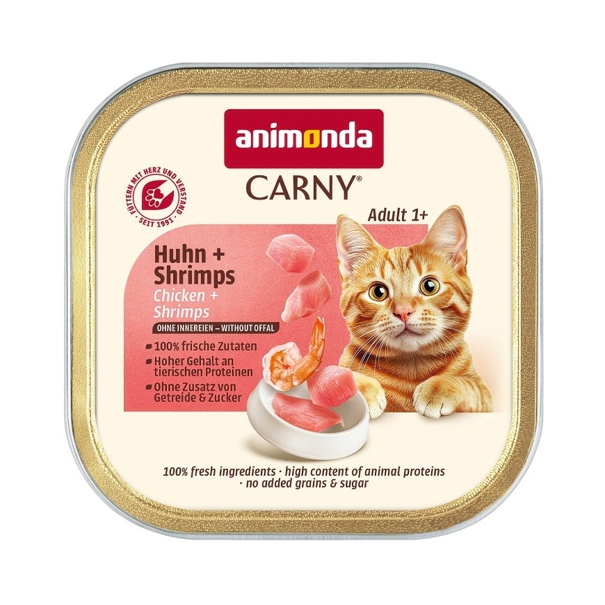 ANIMONDA Carny Adult Kana ja kreveti - märg kassitoit - 85g