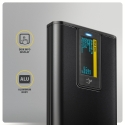 Axagon EEM2-SD2B USB-C 10Gbps M.2 NVMe & SATA SSD Enclosure with Display, Screwless, Black