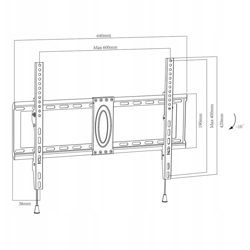 Fiber Mount Ergosolid Satt-2 - tugeva reguleeritava kinnitus LCD LED teleritele 32"-80" – 3