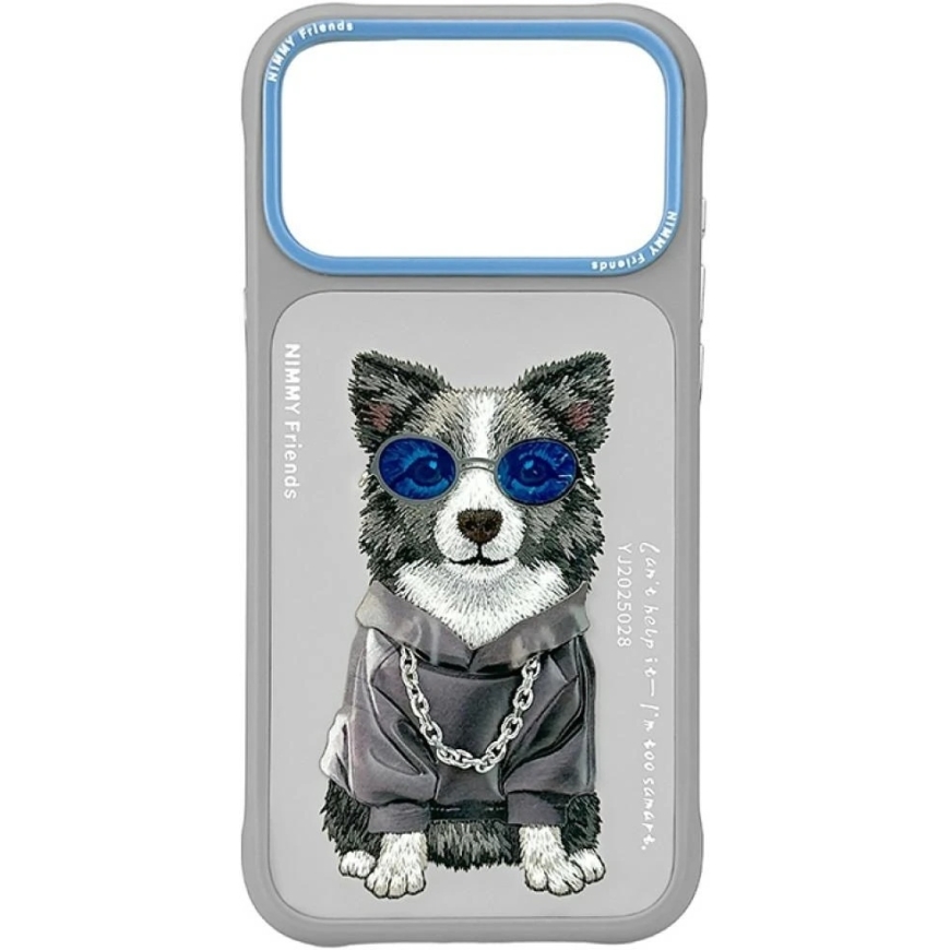 NIMMY case GLASSES COOL DOG for IPHONE 18 Pro Max/17 Pro Max gray