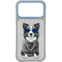 NIMMY case GLASSES COOL DOG IPHONE 18 Pro Max/17 Pro Max harmaa NIMMY case GLASSES COOL DOG IPHONE 18 Pro Max/17 Pro Max harmaa
