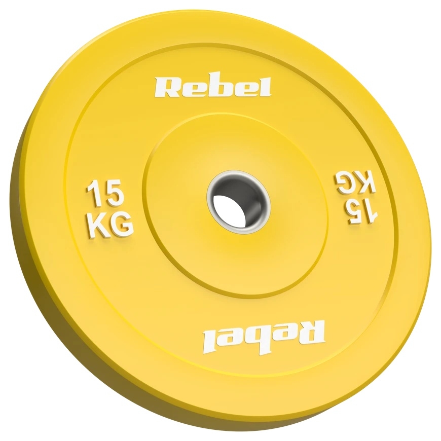 Олимпийское резиновое грузило, серия BEAST, комплект 2x15кг, отверстие 51 мм, REBEL ACTIVE – 3
