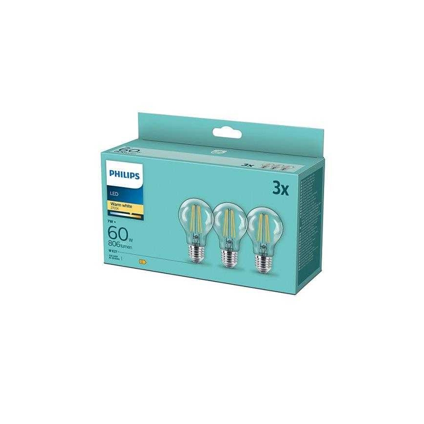 Philips LED CLASSIC 60W A60 E27 WW CL ND3PFDISC