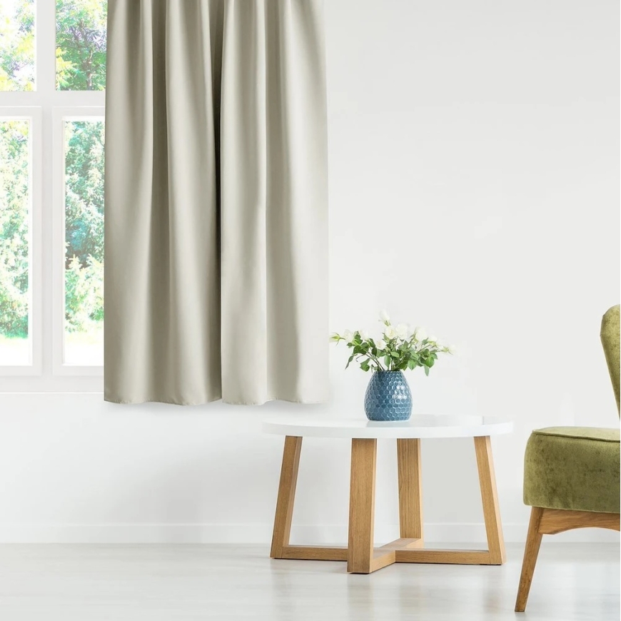 Samettiverho Silmukoilla AmeliaHome 200 × 270 cm, Kerma – 5
