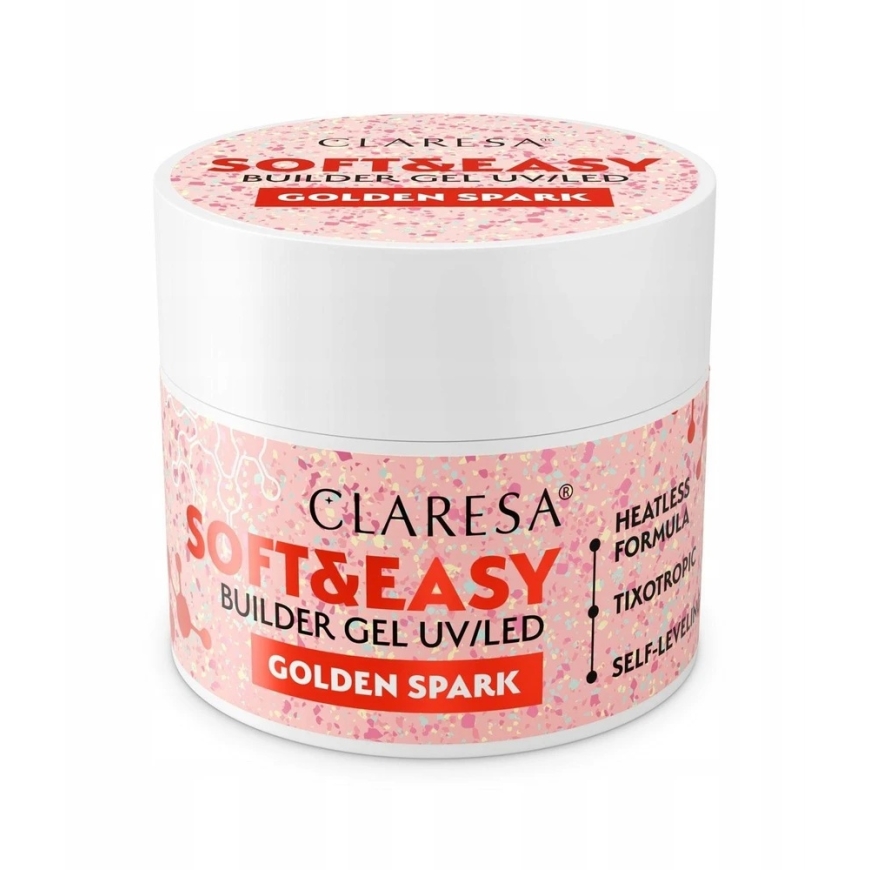 Artrozne Claresa Soft&Easy construction gel Golden Spark 12g – 2