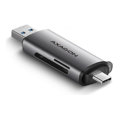 Axagon CRE-SAC kortelių skaitytuvas USB 3.0 Type-A/Type-C Pilka