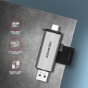 Axagon CRE-SAC SuperSpeed USB-C+USB-A card reader 5 Gbps
