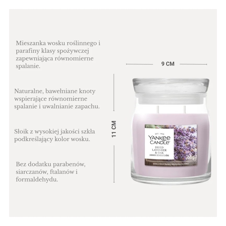 Aromatizētā svece YANKEE CANDLE ŽĀVĒTĀ MĀLVEDE UN OGA 368 g vidēja – 2
