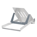 R-Go Tools Laptophouder R-Go Riser Basic, inklapbare en verstelbare laptopverhoger, aluminium, zilve