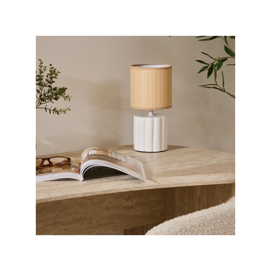 Lamp Ceramic lamp TYLIA, Ø 13 x 26.5 cm, white – 2