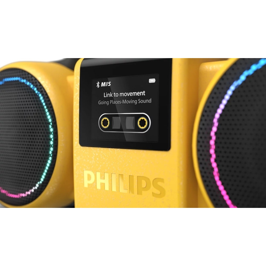 Philips Moving Sound The Roller TAMS60Y/00 portable boomblaster, yellow – 3