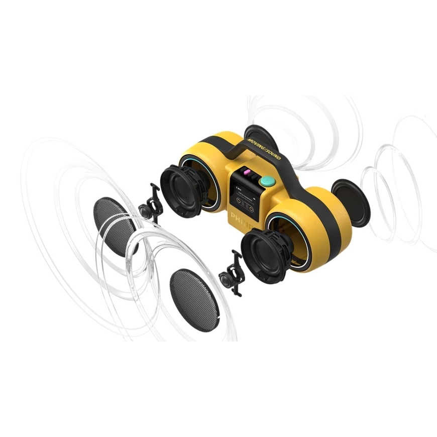 Philips Moving Sound The Roller TAMS60Y/00 nešiojamas boomblaster, geltona – 5