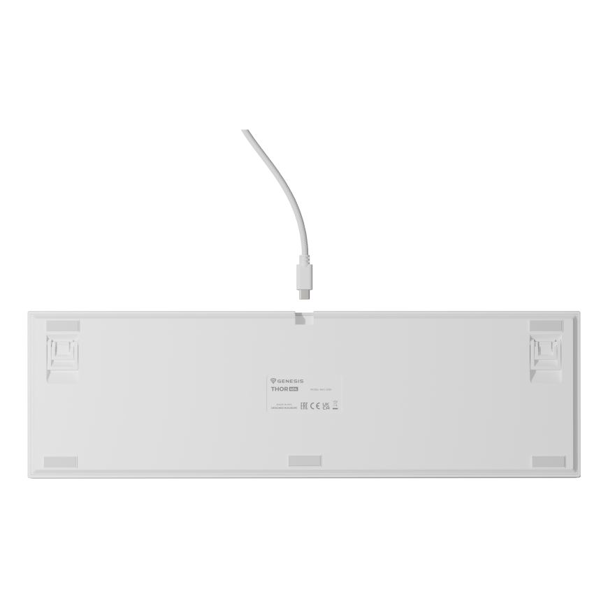 GENESIS THOR 404 näppäimistö Universaali USB QWERTY englanti Valkoinen – 3