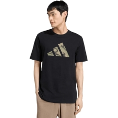 Miesten T-paita adidas Camo Three Bar Logo Graphic musta KT1686 (M)