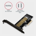Axagon PCEM2-N PCIe x4 - M.2 NVMe M-key slot adapter w. SP & LP