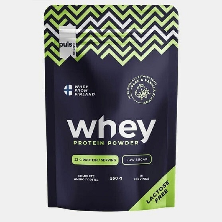 Puls Nutrition Whey proteiinijauhe, päärynä-vanilja, 550 g