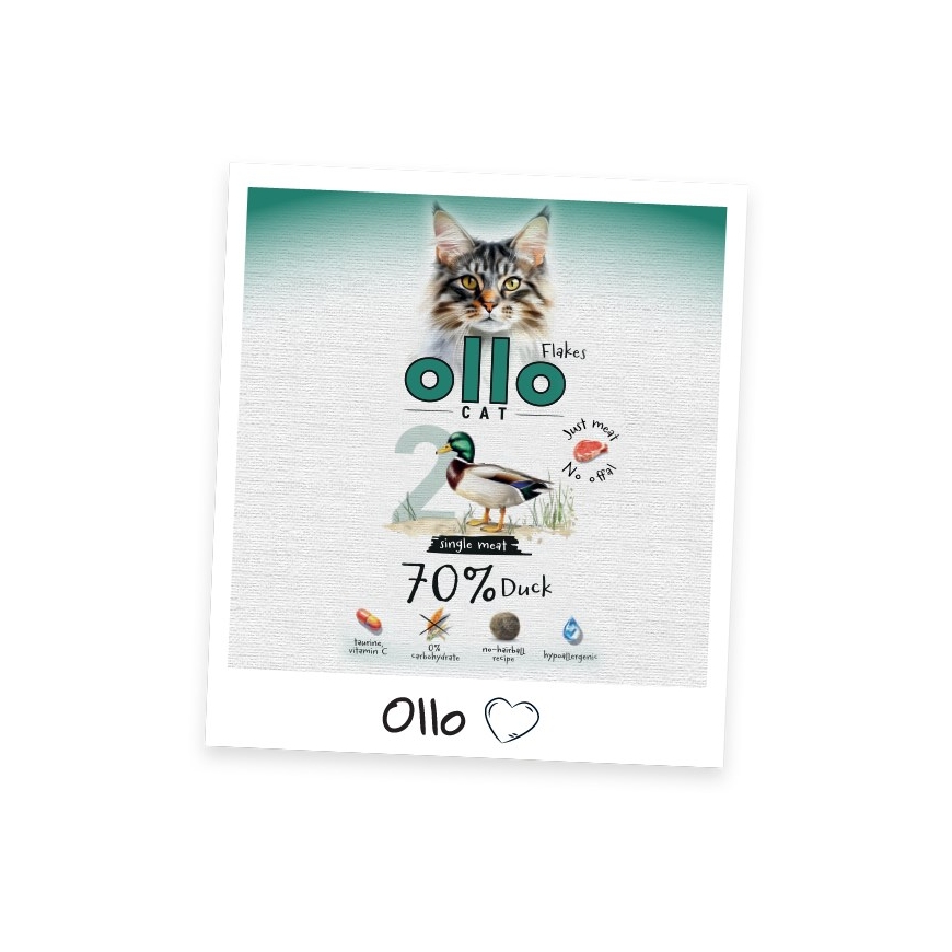 OLLO Cat No. 2 Duck Mono - drėgnas kačių maistas - 85g – 3