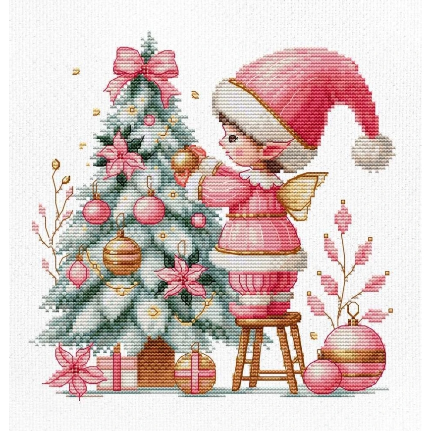 luca S Embroidery Kit "Christmas Spirit" 17 x 17 cm SB1439 – 2