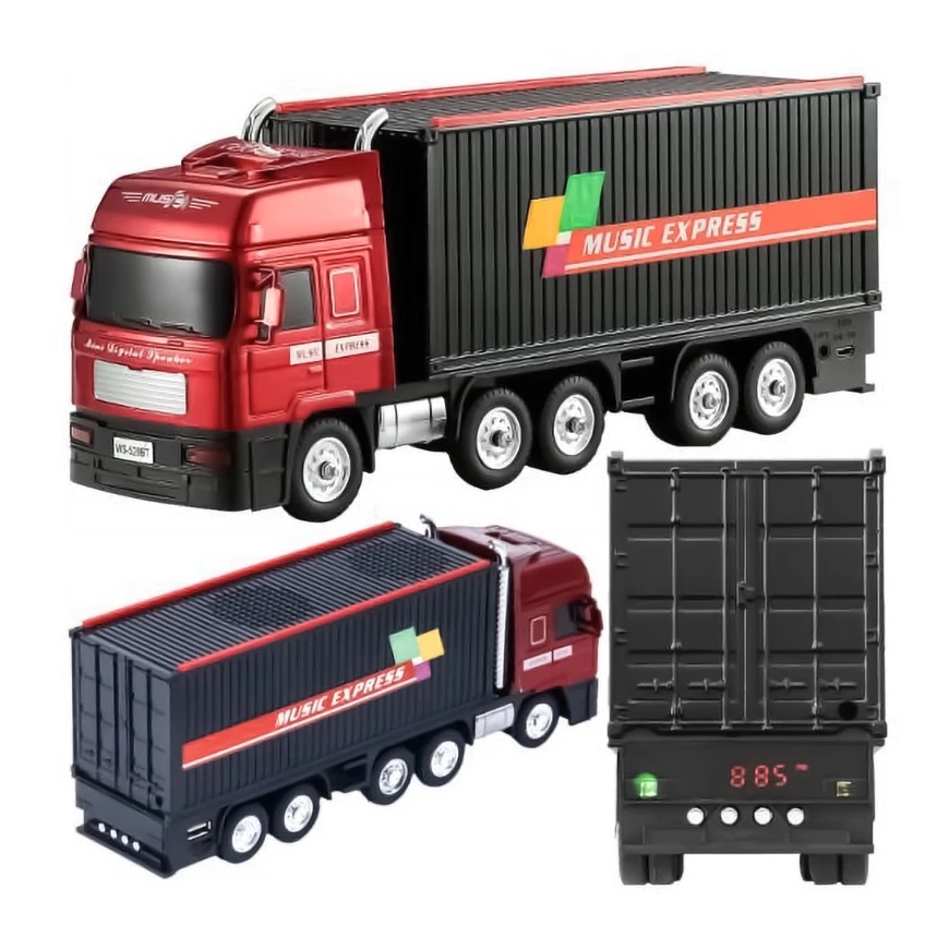 LTC Retro Беспроводной динамик WS-528 Грузовик, 10 Вт, FM радио, USB, TF, LED экран, аккумулятор 1500 мАч, черный – 3