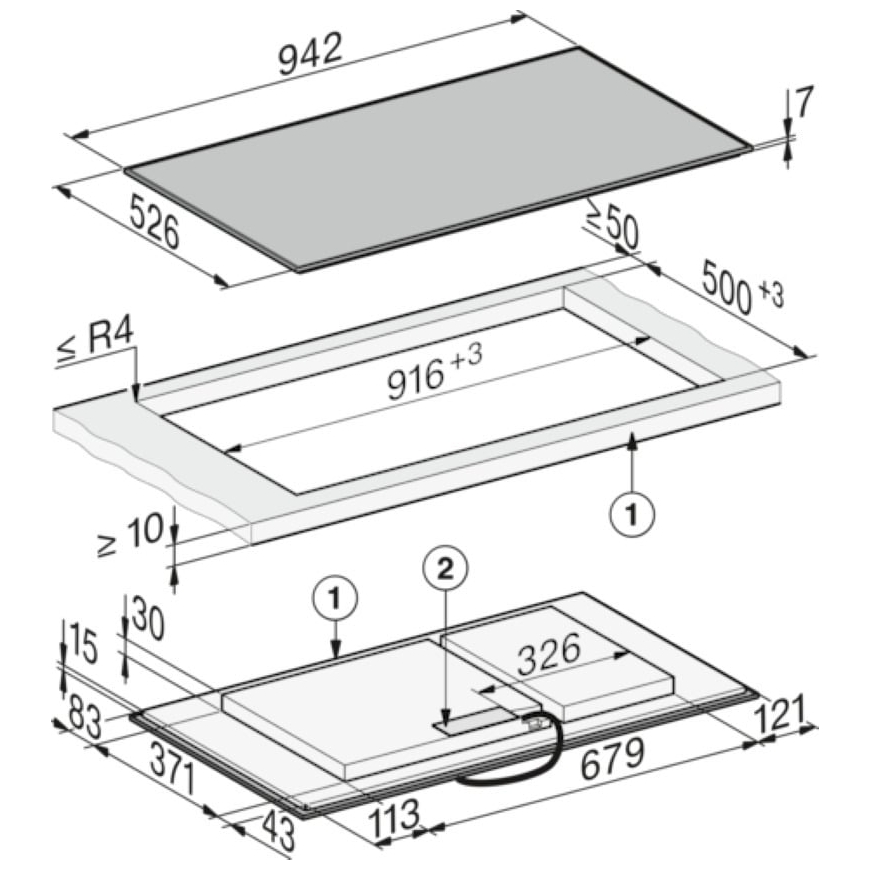 Miele KM 8595-2 FR - indukcinė viryklė, 90 cm – 2
