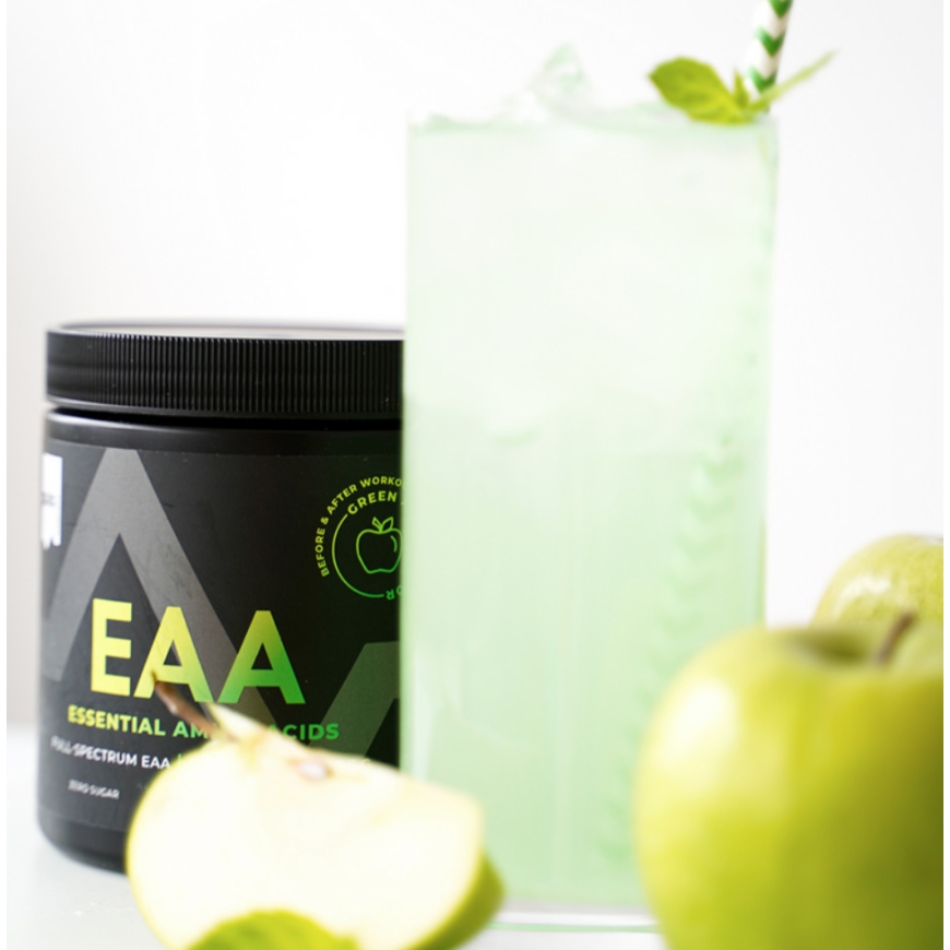 Puls Nutrition EAA aminohappojauhe, vihreä omena, 300 g – 2