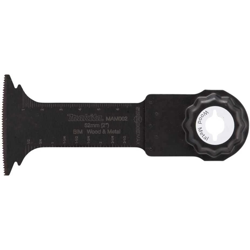Makita Įgilinamieji pjovimo ašmenys 52mm, 18TPI MAM002 BIM, STARLOCK MAX, medienai, metalui, 25 vnt. E-25884 Starlock Max • 20 T