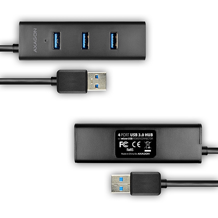 Axagon HUE-S2B sąsajos šakotuvas USB 3.2 Gen 1 (3.1 Gen 1) Type-A 5000 Mbit/ai Juoda – 3