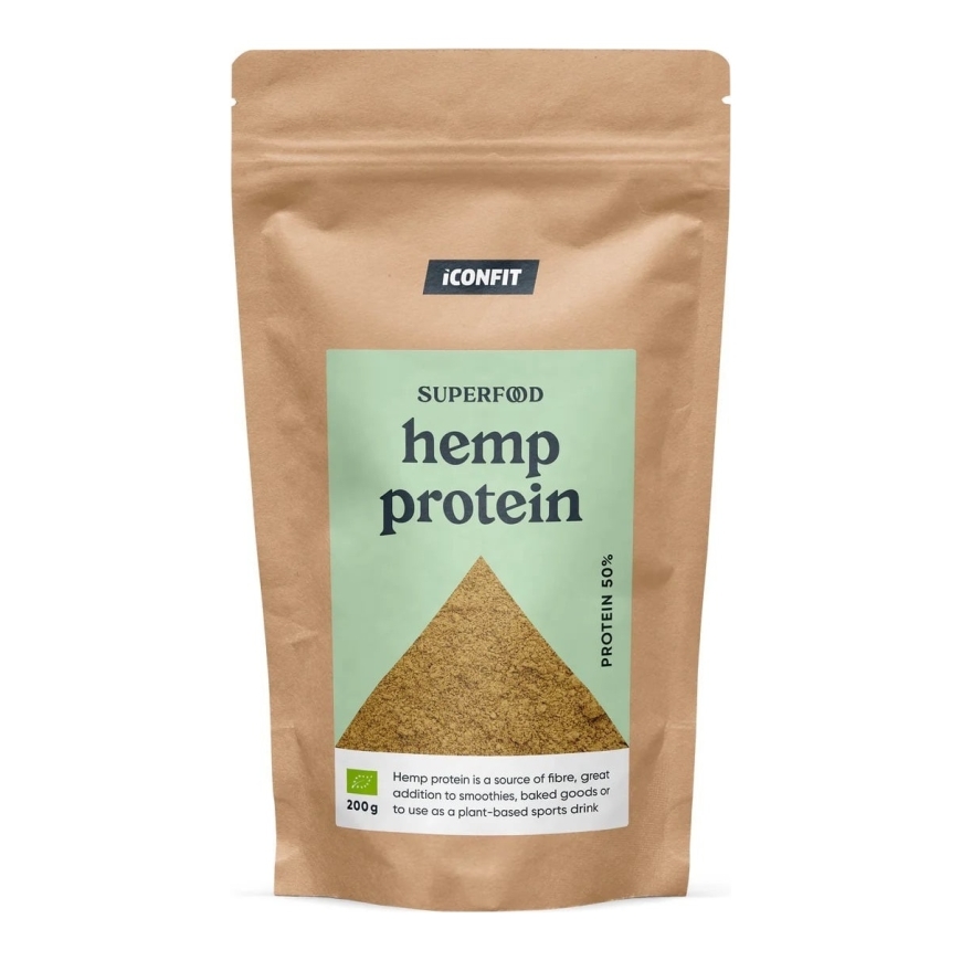 ICONFIT Hamppuproteiini 50%, orgaaniline, 200 g