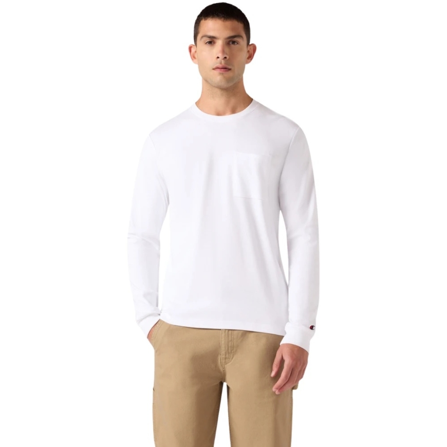 Miesten Champion LS Tee valkoinen 222507 WW001 (L)