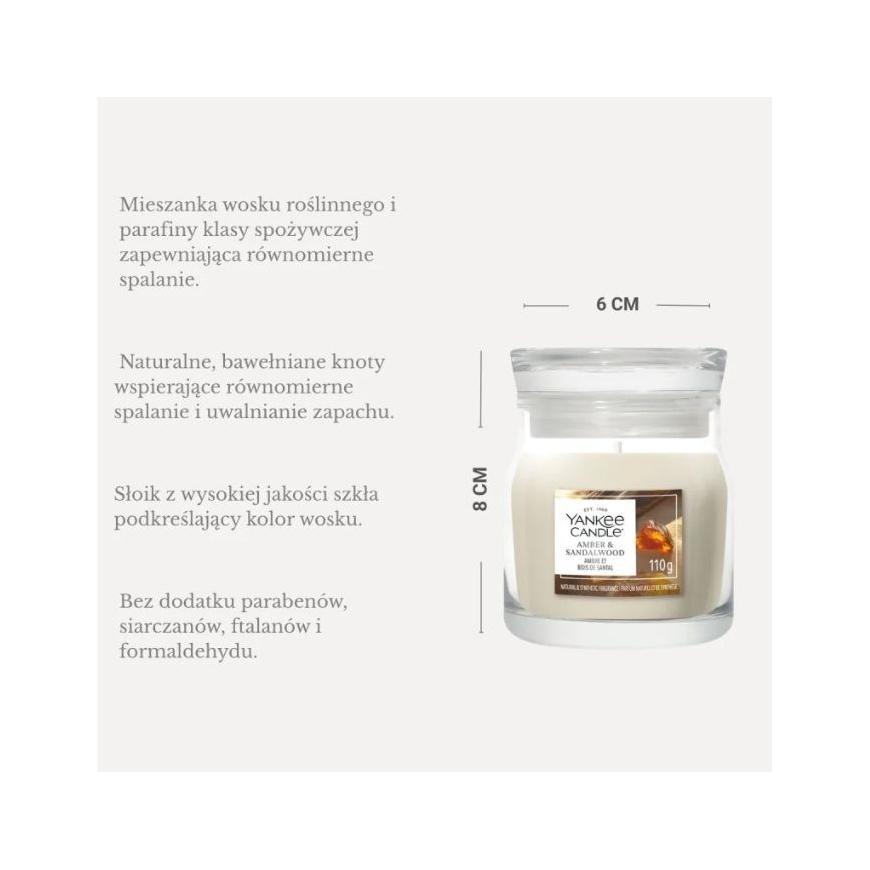 Aroomiküünal YANKEE CANDLE AMBER & SANDALWOOD 110 g Väike – 3
