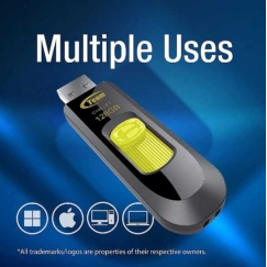 TEAM GROUP 128ГБ C145 USB 3.2 Черно-Желтый