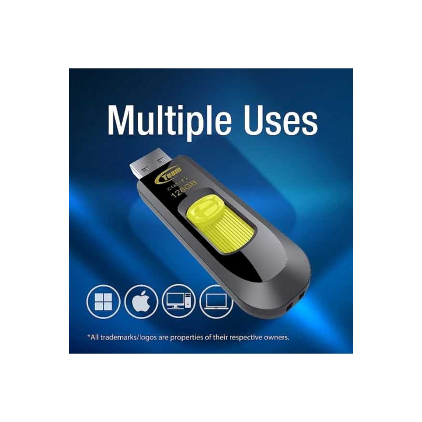 TEAM GROUP 128GB C145 USB 3.2 Black-Yellow