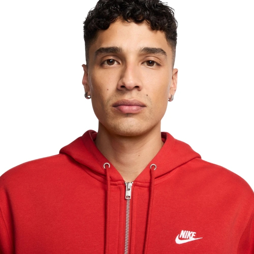 Мужская толстовка Nike Club BB FZ Hoodie красная FN3861 657 (XL) – 3