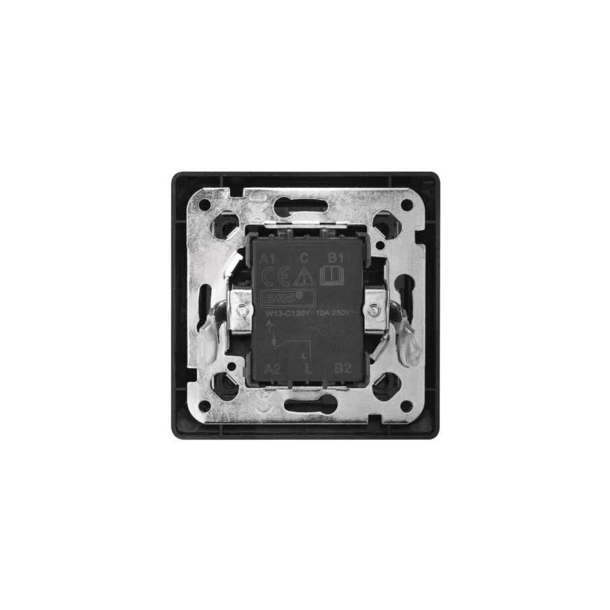 Emos mygtukinis jungiklis 1/0, antracito spalvos