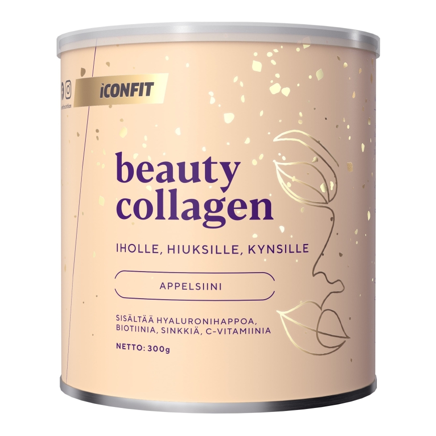 ICONFIT Beauty kollageen, apelsin, 300 g