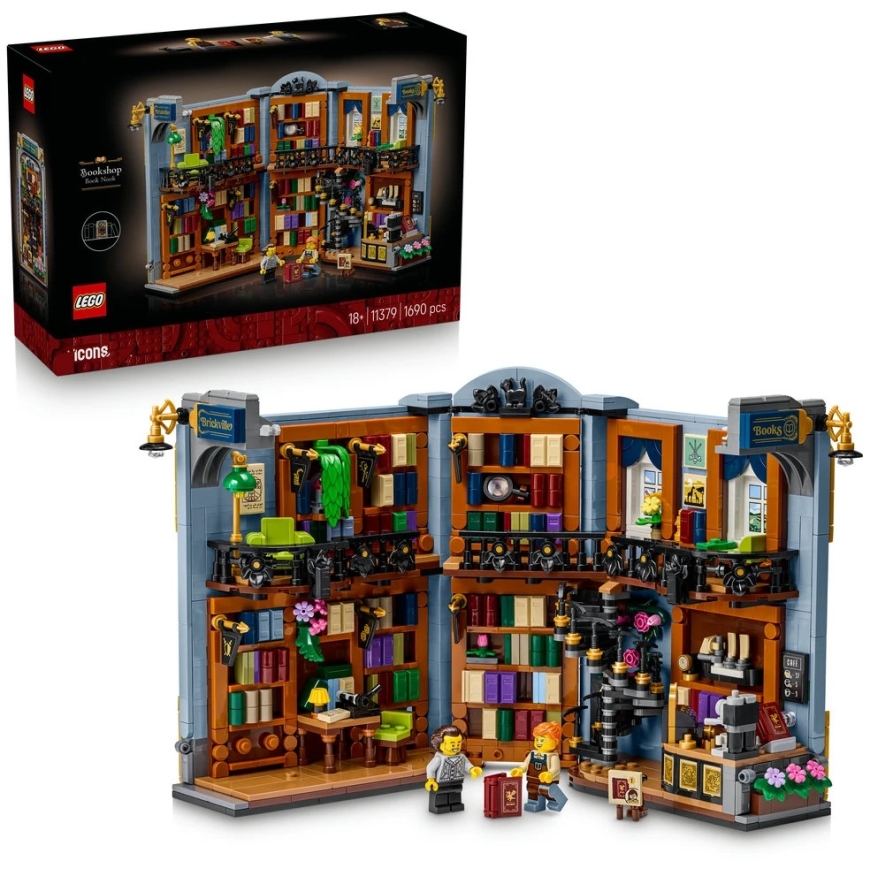 LEGO® Icons Книжный магазин: декор книжных полок, набор 11379 – 2