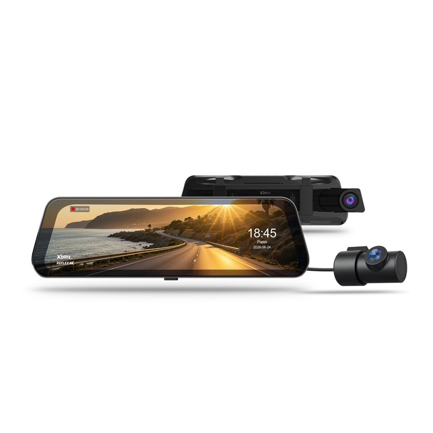 XBLITZ REFLEX 4K DVR 4K HDR PREMIUM AR ATPAKAĻSKAMERU, WI-FI UN GPS
