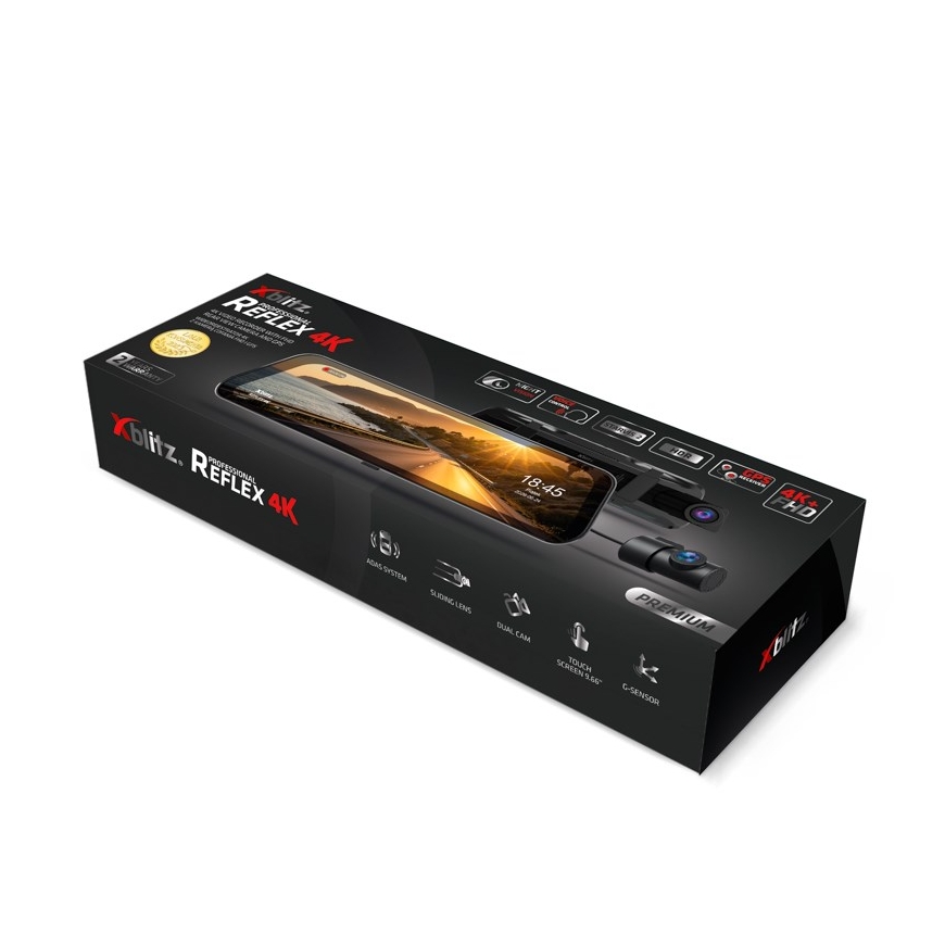 XBLITZ REFLEX 4K DVR 4K HDR PREMIUM TAUSTAKAMERALLA, WI-FI JA GPS – 4