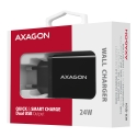 Axagon ACU-QS24 mobiililaitteen laturi Älypuhelin Musta AC Pikalataus Sisätila Axagon ACU-QS24 mobiililaitteen laturi Älypuhelin Musta AC Pikalataus Sisätila