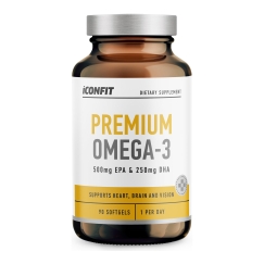 ICONFIT Super Omega 3, 500 мг EPA и 250 мг DHA, 90 капсул