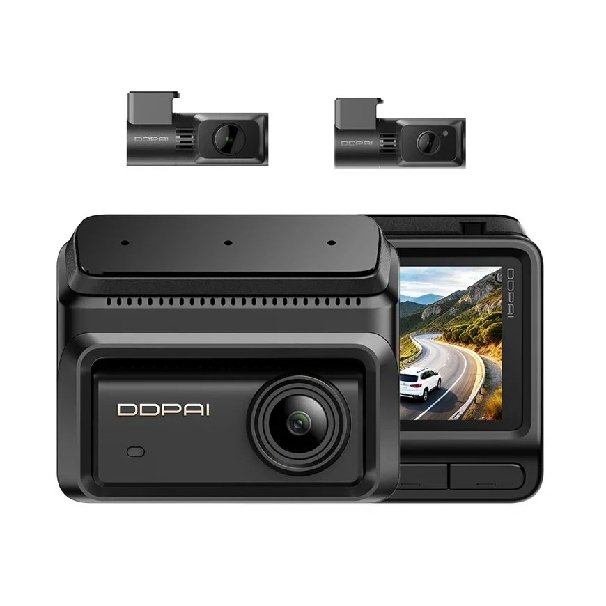 Videoregistrators - DDPAI Z90T 4G Trīsu kanālu 4K 30 fps 1440p GPS 4G 512 GB – 2