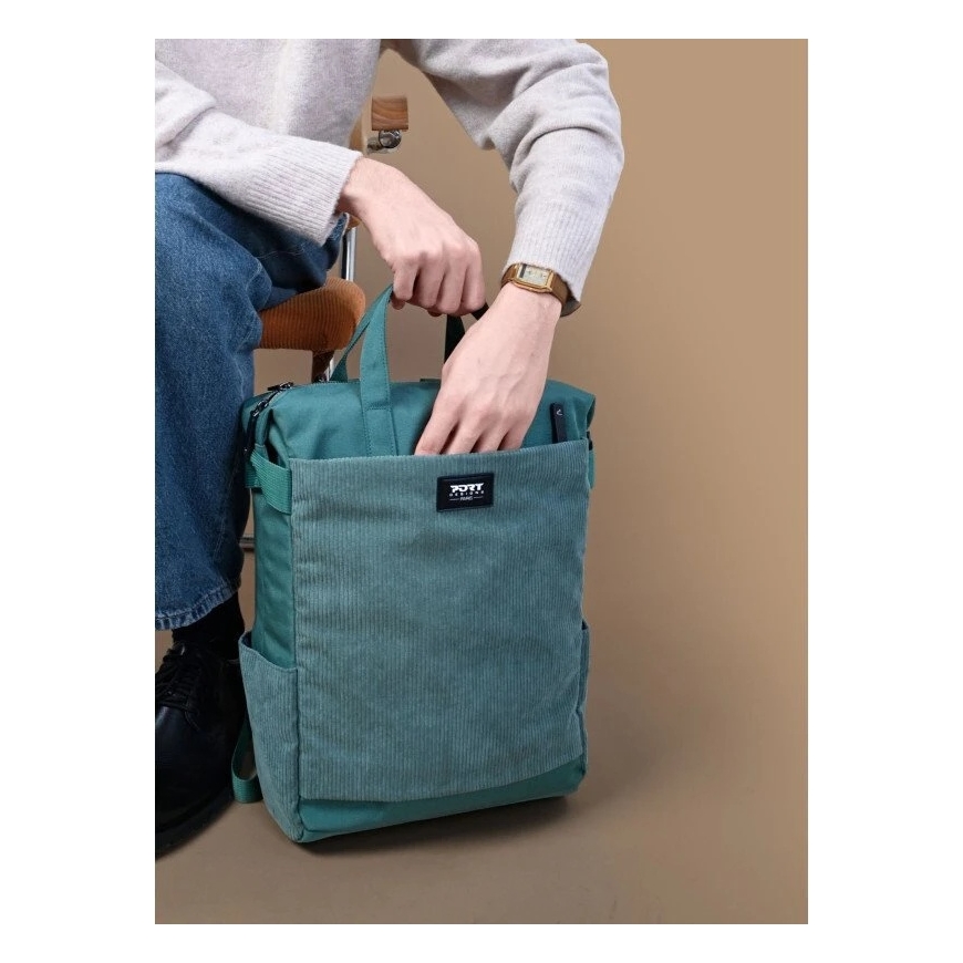 PORT DESIGNS MILANO II ECO TOTEPACK, backpack for NB 14–16", sage green – 5